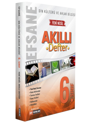 6.Sınıf Din Kültürü ve Ahlak Bilgisi Efsane Akıllı Defter - DDY Yayınları