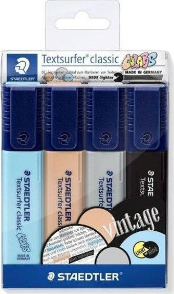 Staedtler 364 Textsurfer Classic Pastel Highlighter Kesik Uç 4 lü Set