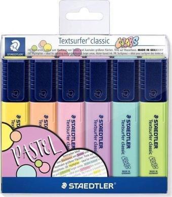 Staedtler Textsurfer Classic Pastel 6 Renk İşaretleme Kalemi Seti 9846