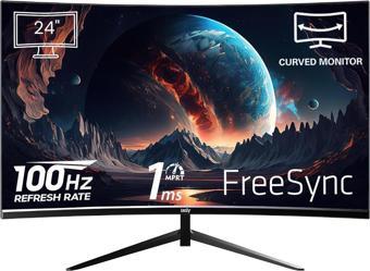 İzoly Vortex 2456 24" 100Hz 1 Ms FHD 16.7M LED CURVED MONİTÖR (VGA+HDMI)