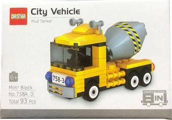 Pasifik Toys Mini Bloklar - City Araçları Serisi - Harç Tankeri