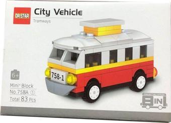 Pasifik Toys Mini Bloklar - City Araçları Serisi - Tramways - 83 Parça