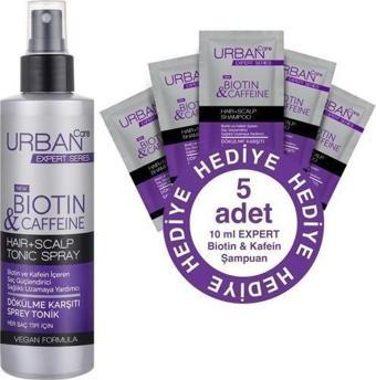 Urban Care Expert Serisi Biotin Ve Kafein Dökülme Karşıtı Saç Toniği 200 ML+ Expert Şampuan Hediye 5x10 ML