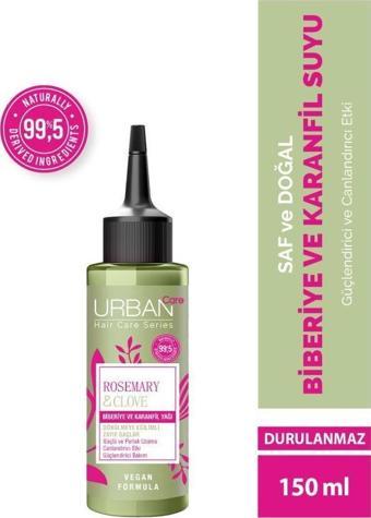 URBAN Care Rosemary & Clove Biberiye ve Karanfil Saç Bakım Yağı % 99.5 Doğal ve Saf 100 ML