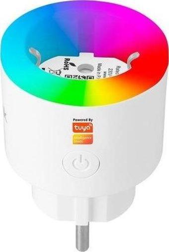 S-Link Swapp Sl-03 16A Akım Korumalı Akıllı Priz Rgb Işıklı 2.4 G Wifi Sarfiyat Ölçümleme Tuya Deste