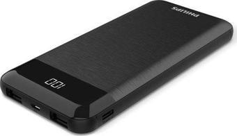 Philips Dlp2710 10.000Mah Power Bank Lcd Güç Göstergesi 2X Usb-A Bağlantı Siyah