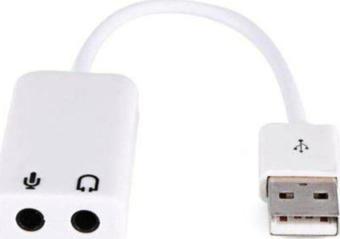 7+1 Usb Ses Kartı Çevirici Dönüştürücü Adaptör Haricı Virtual 3d Kablolu Usb Audıo