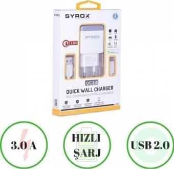 Samsung Galaxy M11 Uyumlu Type-c Girişli  Şarj Aleti Cihazı Adaptör+Kablo 3.0A Q32