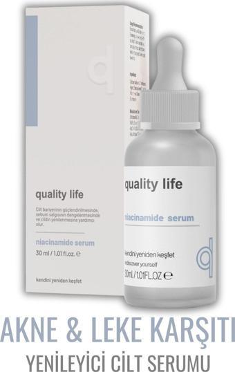 Quality Life 10% Niacinamide Cilt Serumu Gözenek Sıkılaştırıcı 1% ZinC Leke Akne Sivilce Sebum Karşıtı Serum