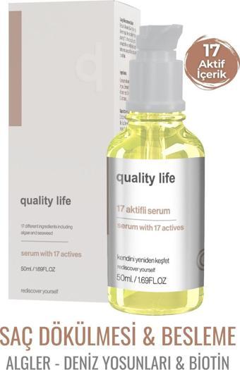 Quality Life 17 Aktifli Saç Dökülmesine Karşı Serum - Saç Güçlendirici Dökülme Karşıtı Saç Serumu Ve Yağı