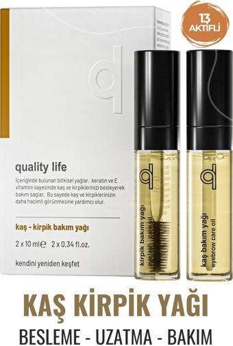 Quality Life Kaş Kirpik Serumu - Kaş Kirpik Bakım Yağı - Besleyici Uzatma Uzatıcı 20 ML Güçlendirici Bakım Serumu