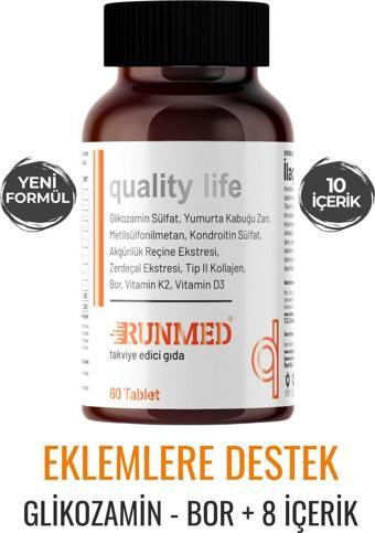 Quality Life Runmed Glukozamin Msm Kondroitin Tip 2 Kolajen D3 K2 Yumurta Kabuğu Zarı Glucosamine Chondroitin Msm