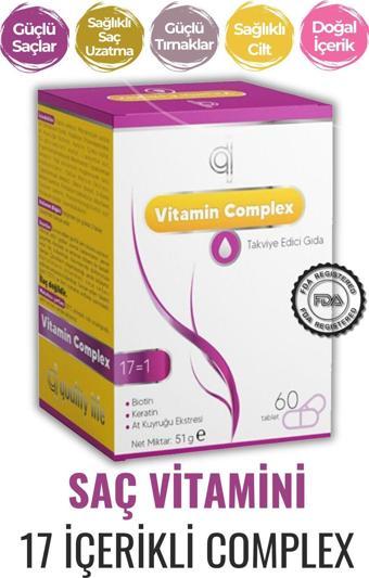 Quality Life Saç ve Tırnak Vitamini - Hair Vitamin B Complex - Biotin Tablet Keratin Selenyum Çinko Saç Dökülmesi