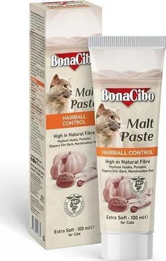 Bonacibo Kedi Malt Paste 100 ml (Yetişkin Kediler Için Tüy Yumağı Oluşumunu Önlemeye Yardımcı Macun)