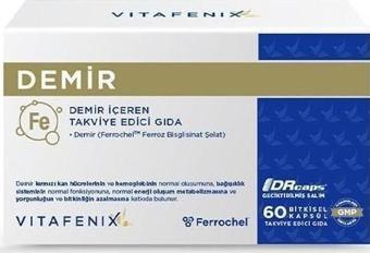 Vitafenix Demir Takviye Edici Gıda 60 Bitkisel Kapsül