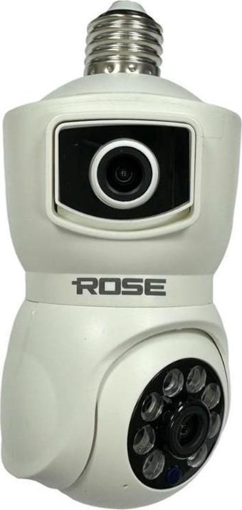 ROSE AHD-30125 Akıllı Wireless Ampül Kamera 360Derece Hareketli Çift Kameralı