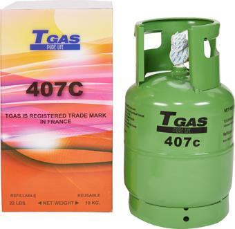 TGas R407C Yeniden Doldurulabilir Refill Tüpte Klima Gazı