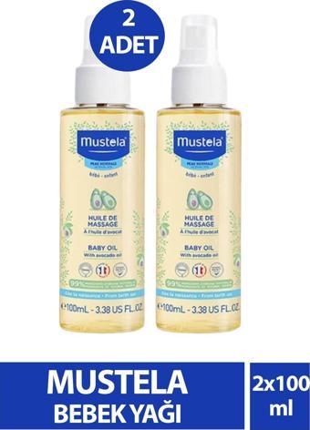 Mustela Baby Massage Oil Nemlendirici ve Rahatlatıcı Bebek Yağı 100 ml 2 Adet