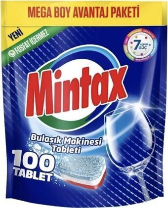 Mintax Fosfat Içermeyen Bulaşık Makinesi Deterjanı 100 Tablet (Mega Boy)