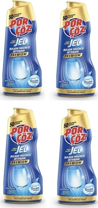 Porçöz Premıum Bulaşık Makine Deterjanı Yoğun Kıvamlı Jel 900 Ml X 4 Adet