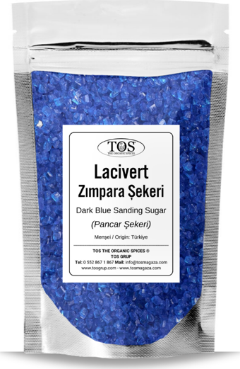 Lacivert Zımpara Şekeri 500 gr Dark Blue Sanding Sugar