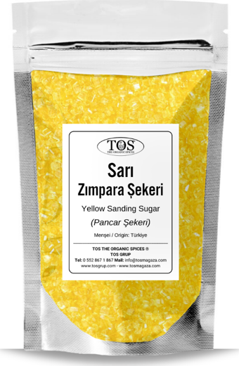 Sarı Zımpara Şekeri 1 kg Yellow Sanding Sugar