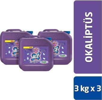 Ace Ultra Yoğun Kıvamlı Çamaşır Suyu Okaliptus 3 Kg X 3 Adet