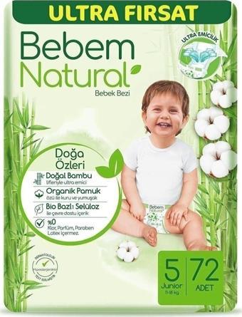 Bebem Natural Ultra Avantaj Paket 5 Numara 72Li