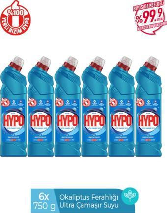 Hyper Hypo Ultra Kıvamlı Çamaşır Suyu Okaliptus 750 Gr X 6 Adet