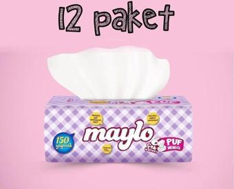 Maylo Puf Mendil Mandalina 150*12 Paket 1800 Yaprak - 1 Koli