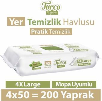 Turco Doğadan Yer Temizlik Havlusu Yeşil Sabun 4X50(200 Yaprak)