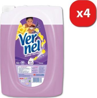 Vernel Çamaşır Yumuşatıcısı Aromatherapy Relax 5 L 50 Yıkama X Mix 4 Lü