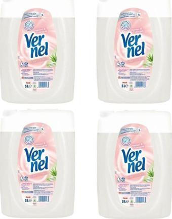 Vernel Hassas Yumuşak Aloe Vera Yumuşatıcı 5 Lt X 4 Adet