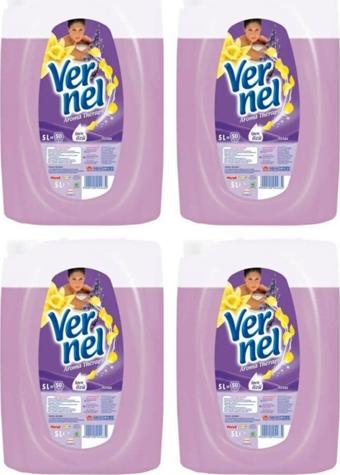 Vernel Relax Aroma Terapi Çamaşır Yumuşatıcı 5 Lt 4 Adet