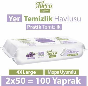 Turco Doğadan Yer Temizlik Havlusu Lavanta 2X50(100 Yaprak)