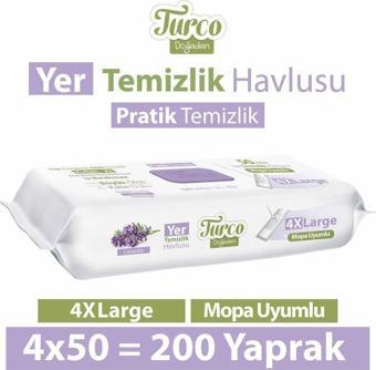 Turco Doğadan Yer Temizlik Havlusu Lavanta 4X50(200 Yaprak)