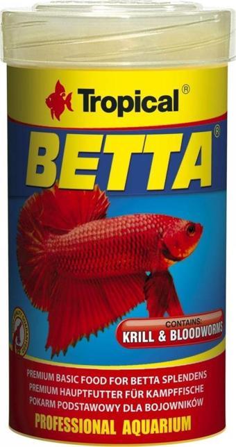 Tropical Betta Krill Bloodworms Balık Yemi 100 ml