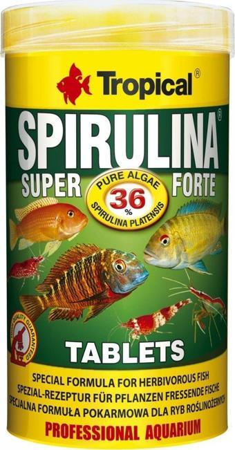 Tropical Spirulina Super Forte Tablets Akvaryum Balık Yemi 250 ml