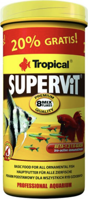 Tropical Supervit Flakes Pul Balık Yemi 60 gr (Kampanya Ürünü)