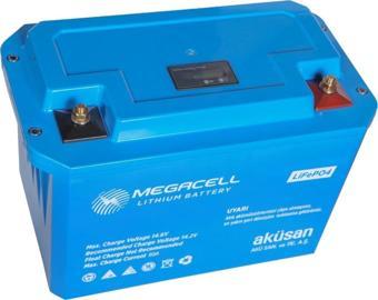 MEGACELL LiFePO4 12.8V 120Ah Karavan/Marin ABS Lityum Demir Fosfat Akü