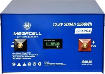 MEGACELL LiFePO4 12.8V 200 Ah Lityum Demir Fosfat Akü