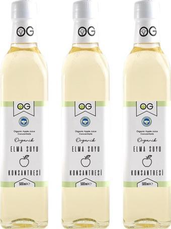 OG Natural 3'lü Organik Elma Suyu Konsantresi 500 ML