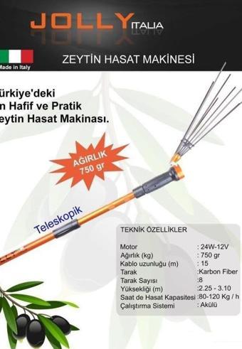 Jolly Akülü Zeytin Hasat Makinası