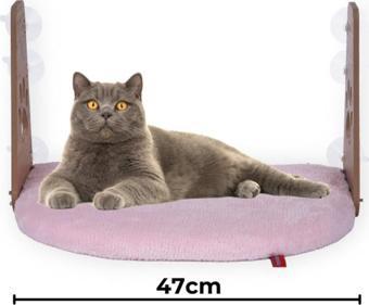 Pugalo Cam Yatağı Vantuzlu Kedi Cam Yatağı Vantuzlu Yatak Pembe