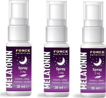 Force Nutrition Melatonin 3 Mg 30 Ml Sprey | 3 Adet