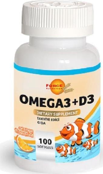 Force Nutrition Omega3+D3 100 Softgels