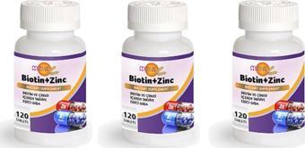 Meka Nutrition Biotin Çinko 120 Tablet 3 Kutu