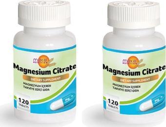 Meka Nutrition Magnezyum Sitrat ( Magnesium Citrate ) 120 Tablet 2 Kutu