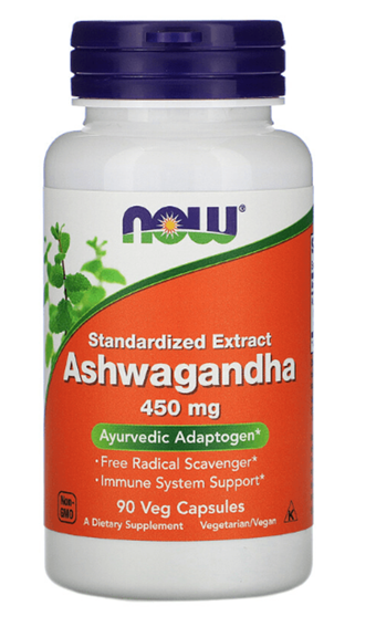 NOW Foods Ashwa/gandha  Standardized Exact  450 mg  90 Veg Capsul