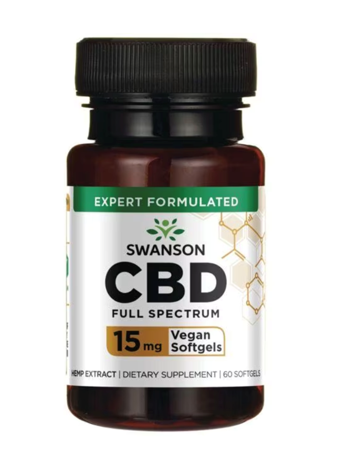 Swanson Ula C.B.D Full Specum 15mg 60 Vegan SoftGel 